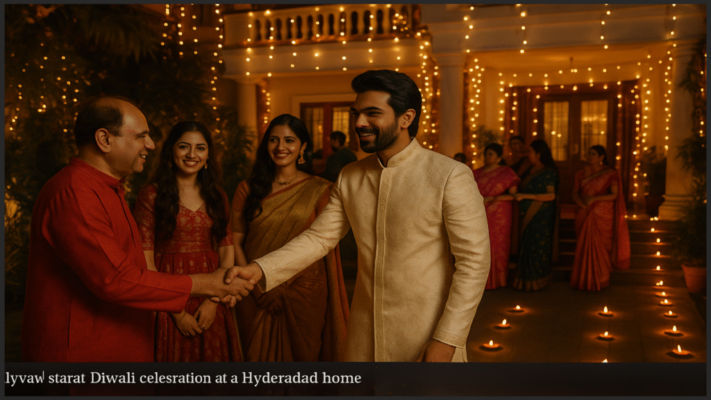 Bandla Ganesh Diwali celebration at home Hyderabad